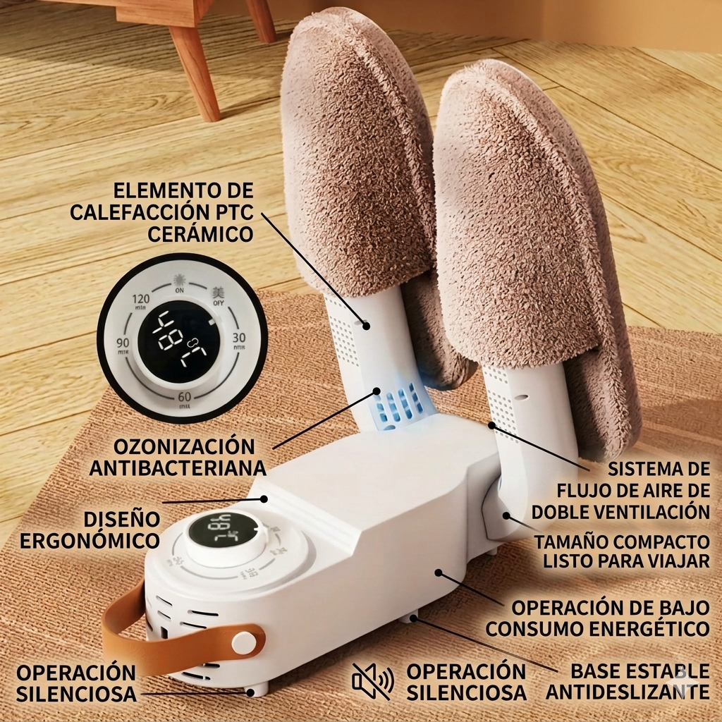 Secador de Zapatos Eléctrico: Elimina Humedad y Malos Olores.