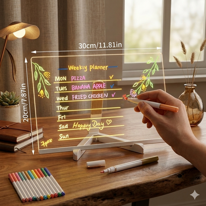 Pizarra Mágica Luminosa LED Escribe, Dibuja y Decora