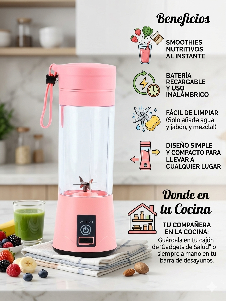 Mini Licuadora Personal con 46 Cuchillas
